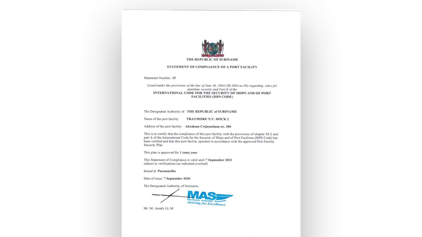 ISPS CERTIFIED
